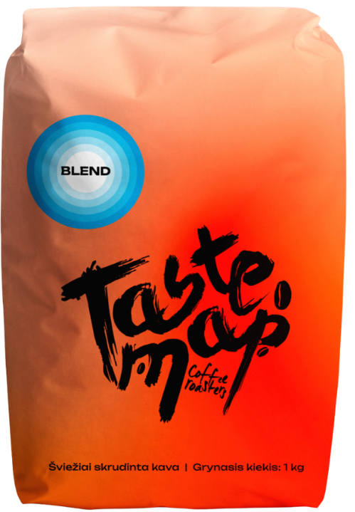 Kavos pupelės HOUSE ESPRESSO BLEND TASTE MAP