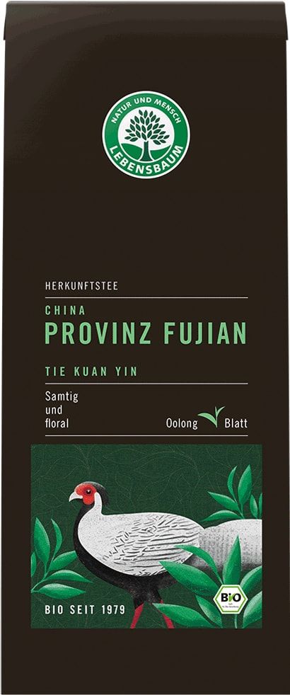 Ulongo arbata lapeliais „Tie Kuan Yin“, biri, ekologiška LEBENSBAUM, 100 g