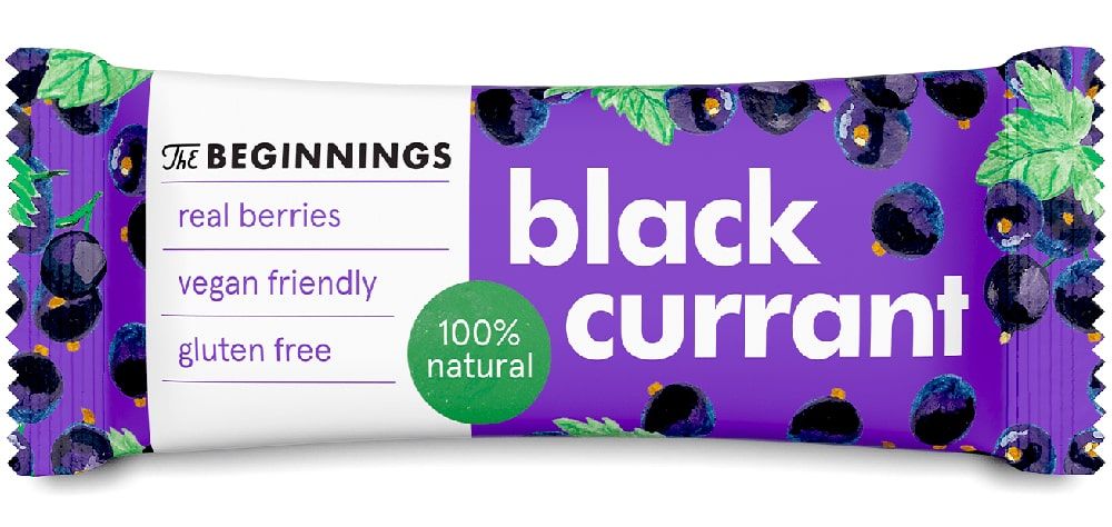 Bar with black currants THE BEGINNINGS, 40 g