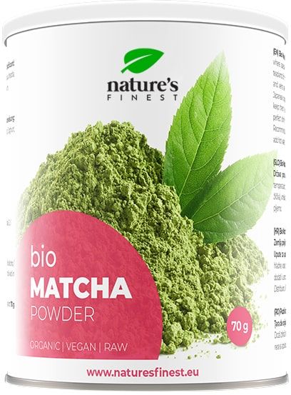Matcha arbatos milteliai, ekologiški NATURE'S FINEST, 70 g