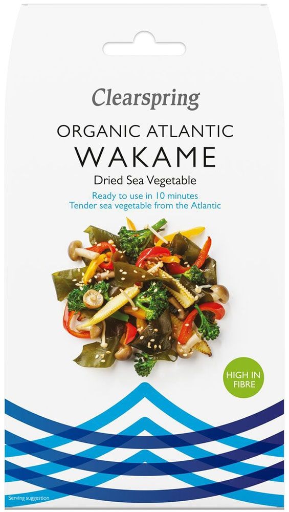 Atlanto jūros daržovės WAKAME, ekologiškos CLEARSPRING, 25 g