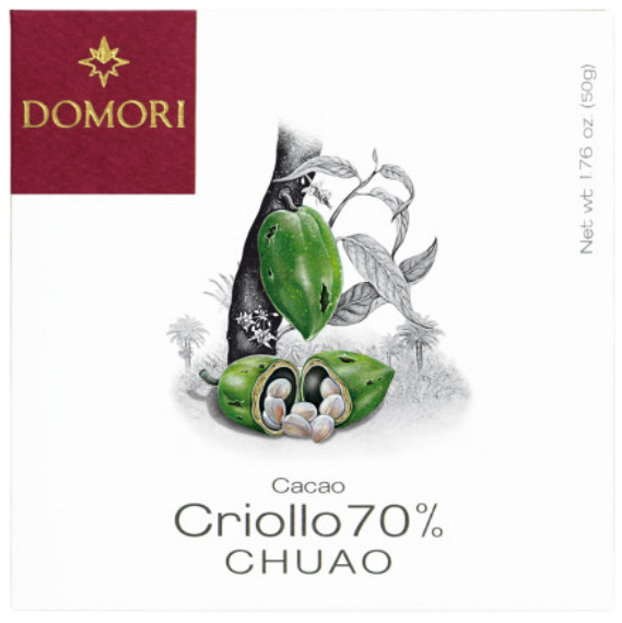 Juodasis šokoladas CHUAO su CRIOLLO kakava DOMORI, 50 g