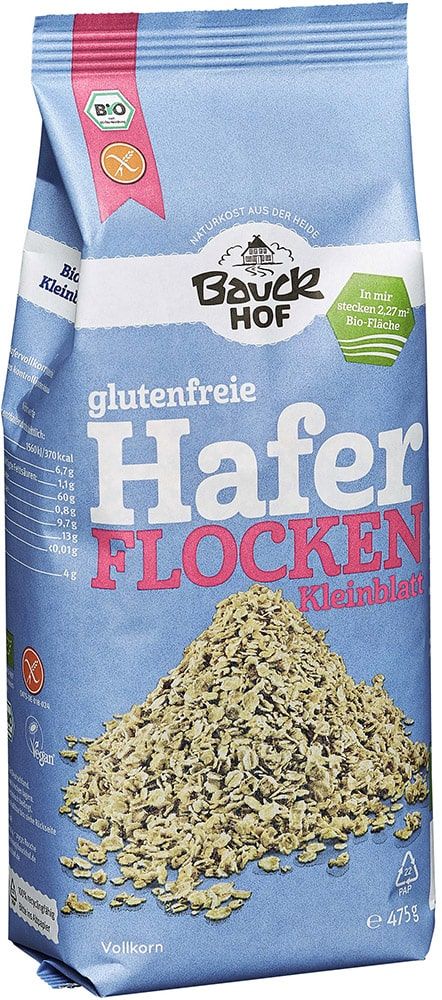Vidutinio stambumo avižų dribsniai be glitimo, ekologiški BAUCK MÜHLE, 475 g