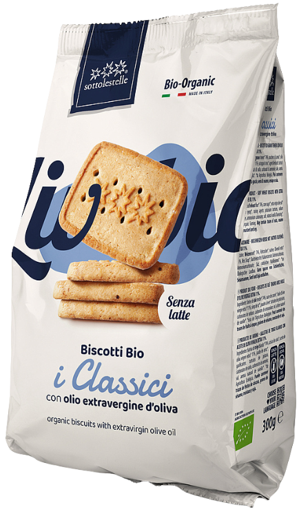 Sausainiai su alyvuogių aliejumi I CLASSICI, ekologiški 300 g SOTTOLESTELLE