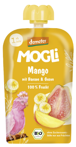 Mangų, bananų, gvajavų tyrelė, biodinaminė MOGLI, 100 g