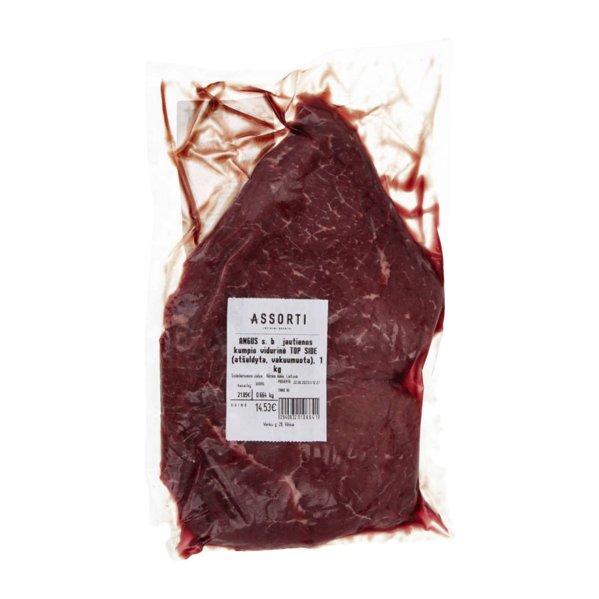 Angus jautienos kumpio vidurinė, atšaldyta, vakuumuota OXMEAT