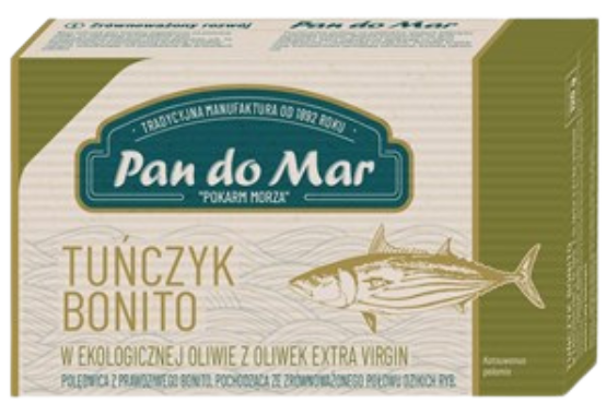 Tunas ekologiškame alyvuogių aliejuje PAN DO MAR, 120 g