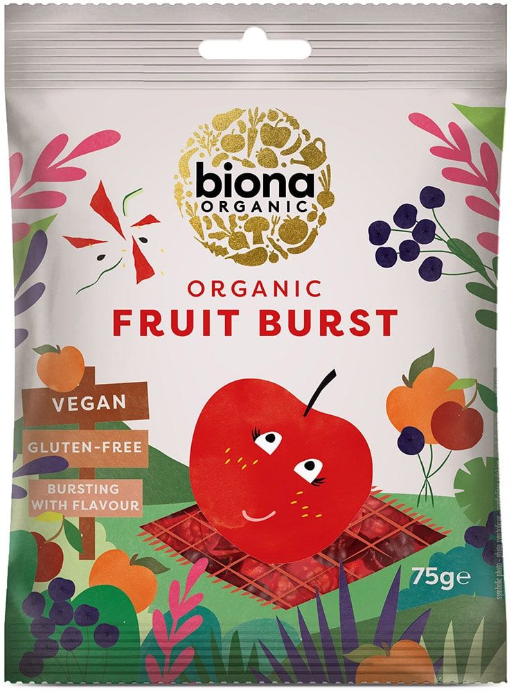 Guminukai FRUIT BURST, ekologiški BIONA, 75 g