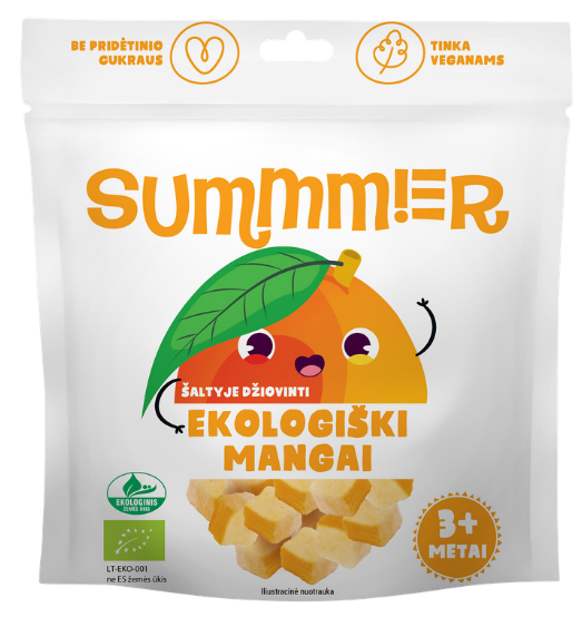 Šaltyje džiovinti ekologiški mangai „SUMMMER“ DEHIDRA, 11 g