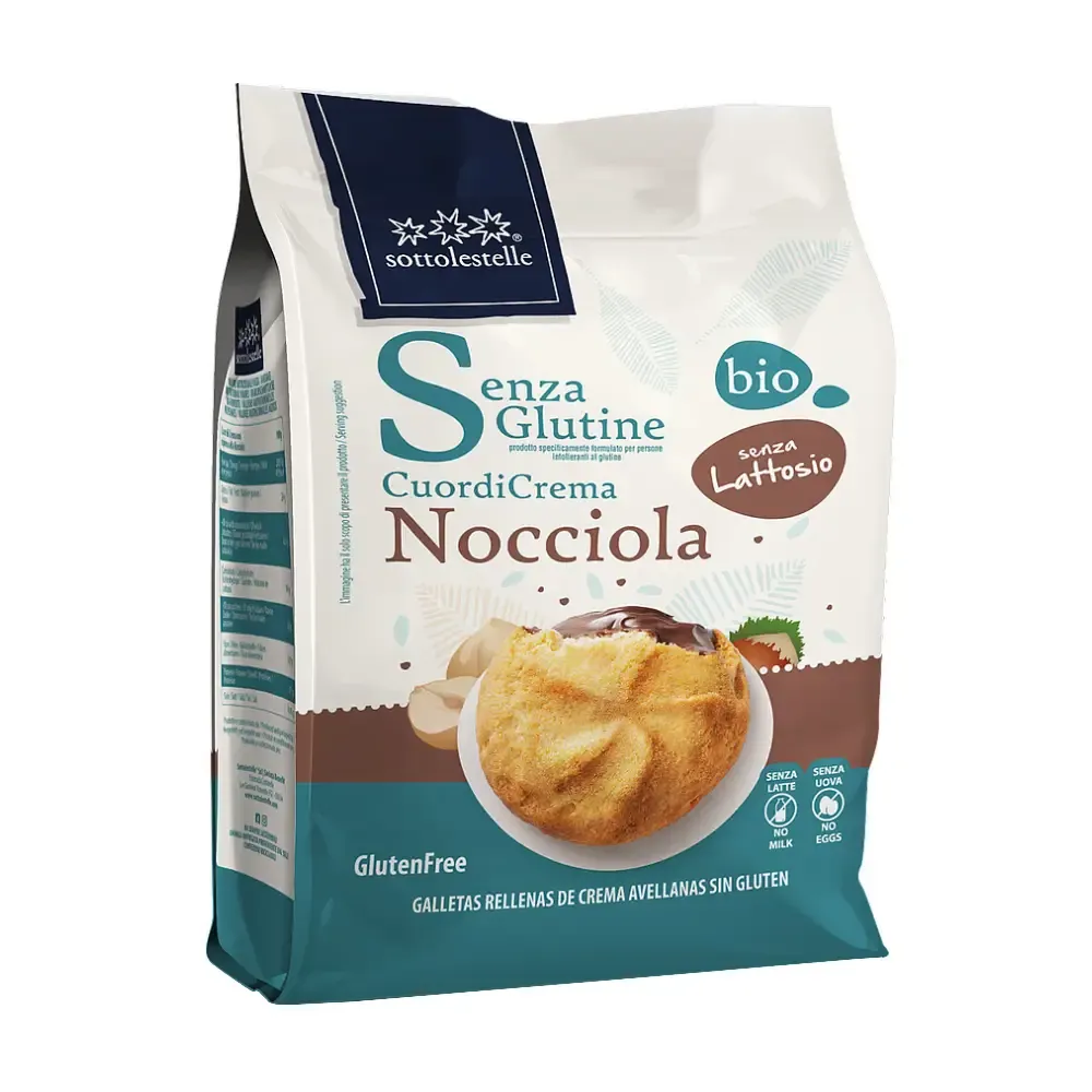 Sausainiai su riešutų kremu NOCCIOLA, be glitimo SOTTOLESTELLE