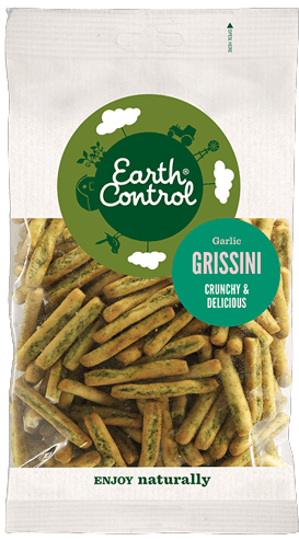Duonos lazdelės GRISSINI su petražolėmis EARTH CONTROL, 80 g