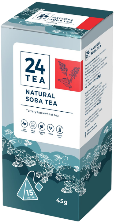 Чай из гречки Тоторини 24 TEA, 15 пак. x 3 г (45 г)