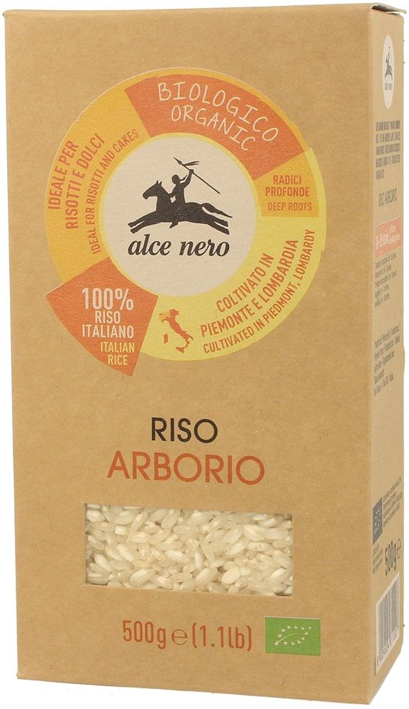 Rizoto ryžiai ARBORIO, ekologiški ALCE NERO, 500 g