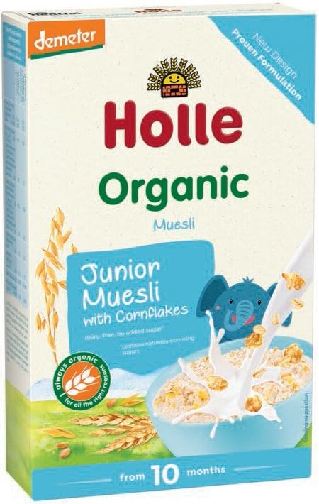 Mixed grain dry breakfast with corn flakes for babies from 10 months, biodynamic HOLLE, 250 g