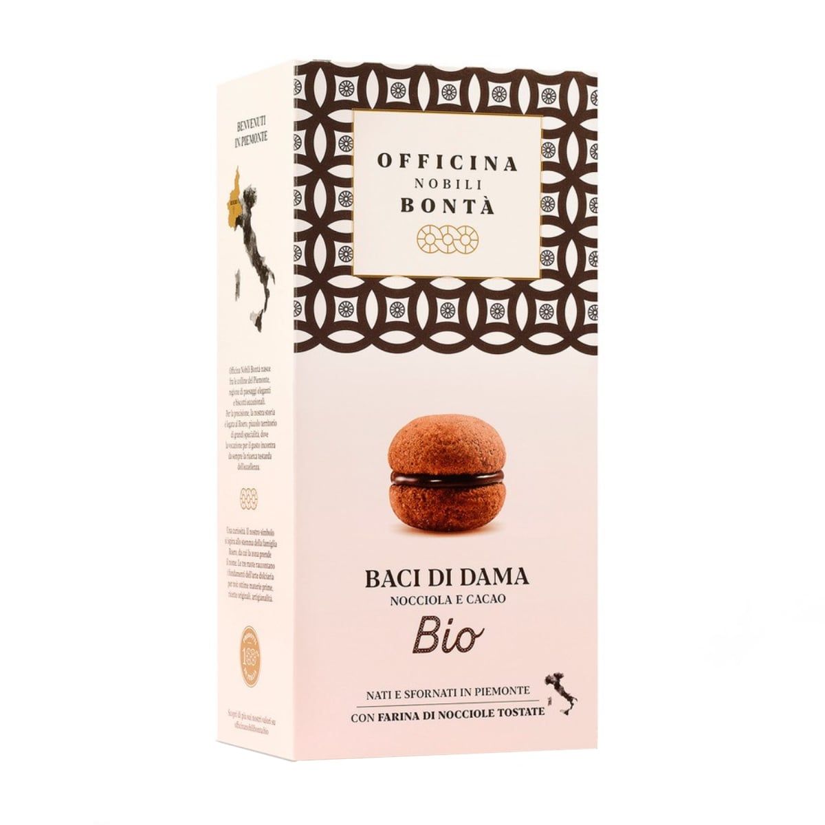 Cookies with hazelnuts and cocoa BACI DI DAMA, organic OFFICINA NOBILI BONTA