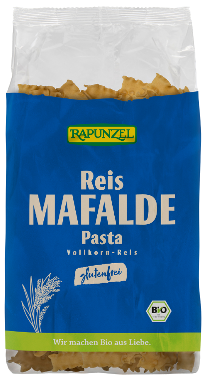Pilno grūdo ryžių makaronai MAFALDE, ekologiški RAPUNZEL, 250 g