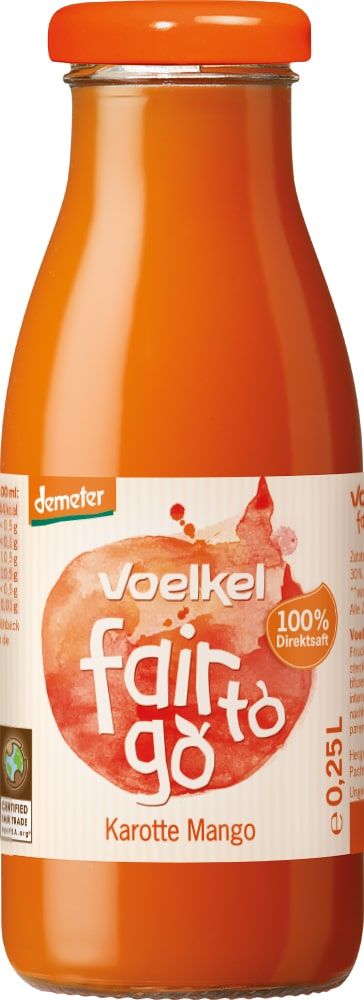 Morkų ir mangų glotnutis, biodinaminis VOELKEL, 250 ml