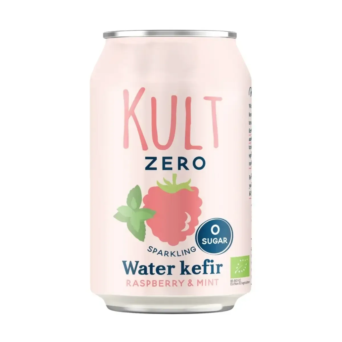 Putojantis vandens kefyras RASPBERRY & MINT, ekologiškas KULT