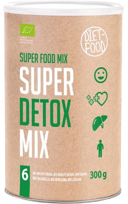 Miltelių mišinys SUPER DETOX MIX, ekologiškas DIET FOOD, 300 g