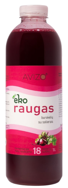 Burokėlių sulčių raugas su salierais, ekologiškas AVIZO, 1 l