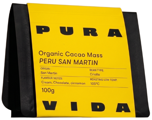 Kakavos masė „Peru San Martin“, ekologiška PURA VIDA, 100 g