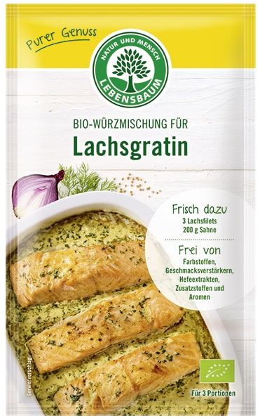 Prieskonių mišinys lašišų apkepui, ekologiškas LEBENSBAUM, 20 g