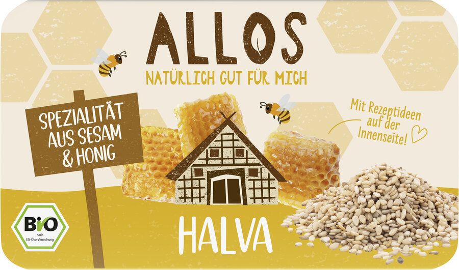 Sezamų ir medaus chalva, ekologiška ALLOS, 75 g