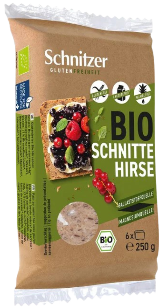 Sorų duona be glitimo, ekologiška SCHNITZER, 250 g