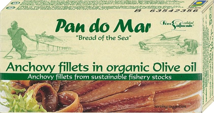 Ančiuvių filė ekologiškame alyvuogių aliejuje PAN DO MAR, 50 g
