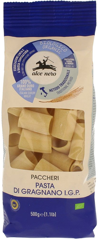 Durum wheat pasta PACCHERI, organic