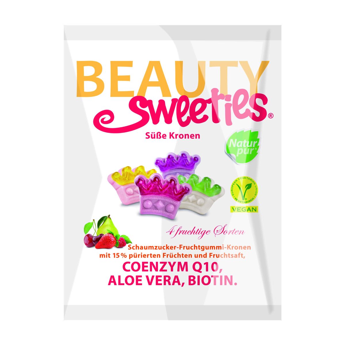 Guminukai SALDŽIOS KARŪNOS su Q10, alaviju ir biotinu BEAUTY SWEETIES