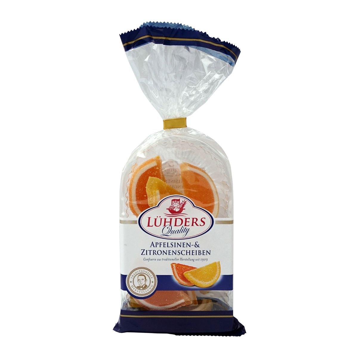 Apelsinų ir citrinų žele skiltelės, 175 g LÜHDERS