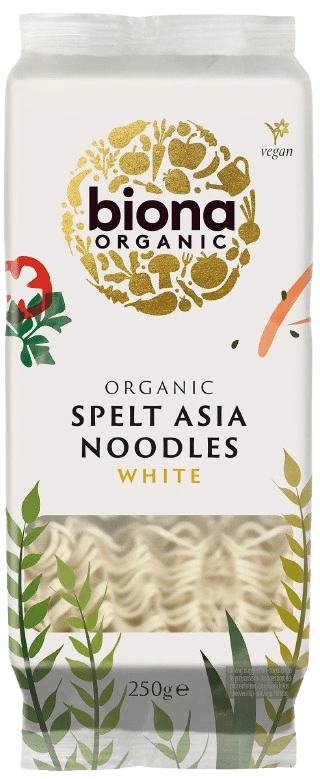 Speltų makaronai ASIA NOODLES, be kiaušinių, ekologiški BIONA, 250 g