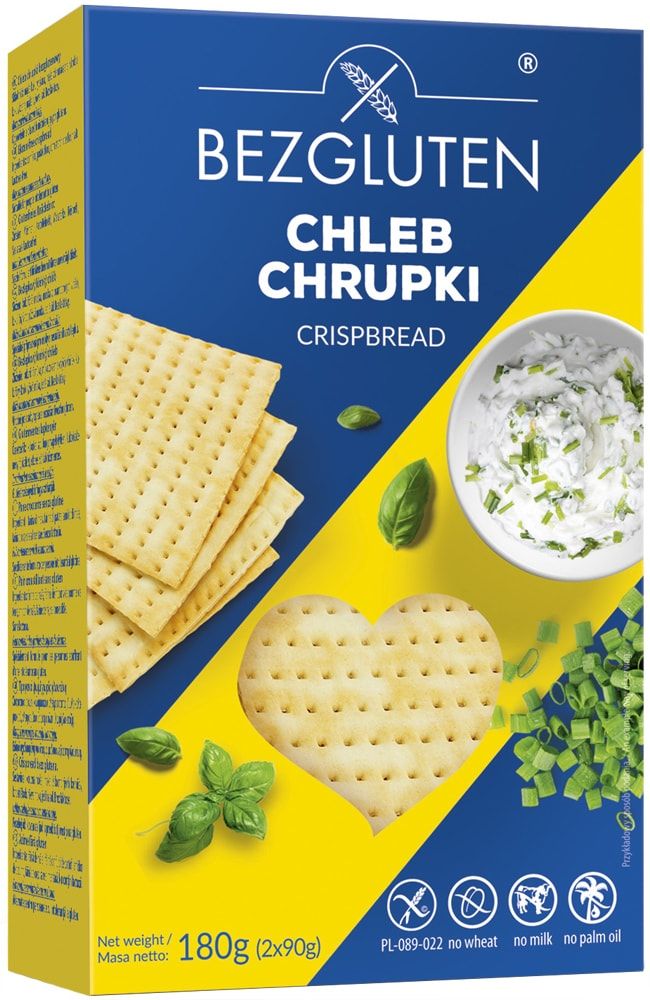 Traškūs duoniukai, be glitimo BEZGLUTEN, 180 g