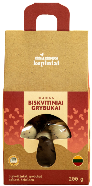 Biskvitiniai grybukai MAMOS KEPINIAI, 200 g