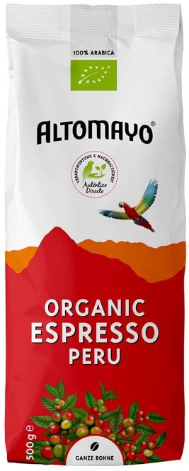 Kavos pupelės „Organic espresso“, ekologiškos ALTOMAYO, 500 g