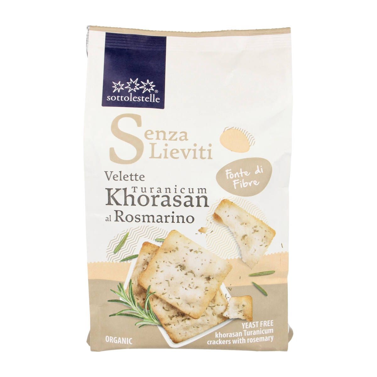 Kamuto kviečių krekeriai su rozmarinais, ekologiški SOTTOLESTELLE