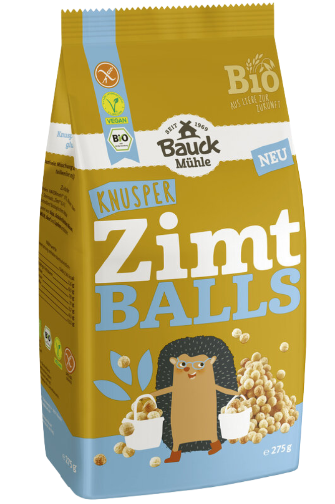 Traškūs rutuliukai su cinamonu, ekologiški BAUCK MÜHLE, 275 g