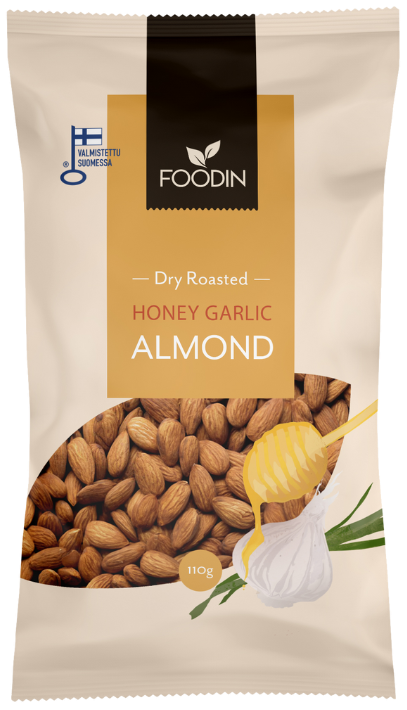 Жареные миндаль "Honey Garlic" FOODIN, 110 г