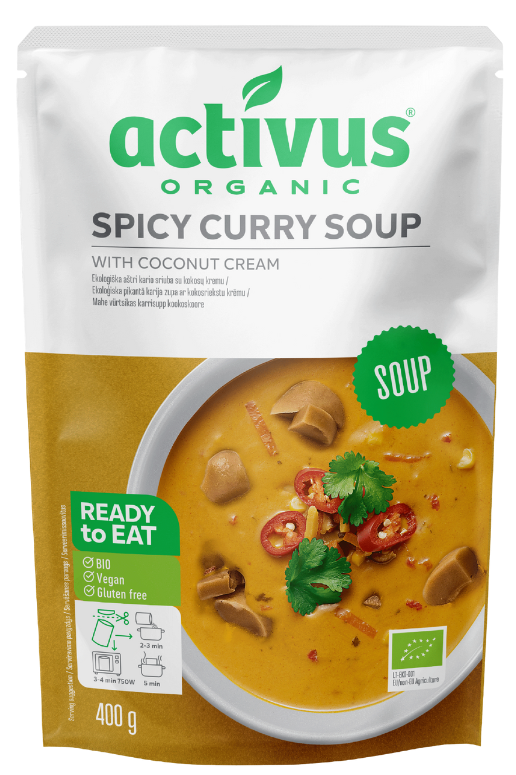 Aštri kario sriuba, ekologiška ACTIVUS, 400 g