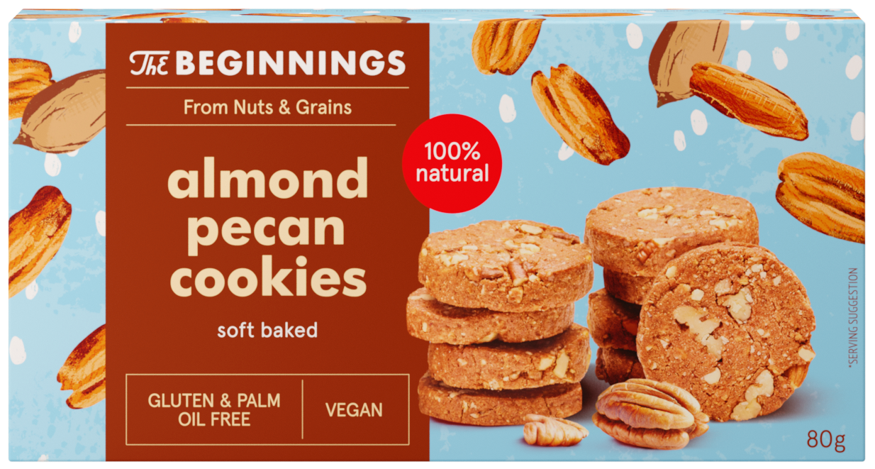 Almond cookies with pecan nuts THE BEGINNINGS, 80 g