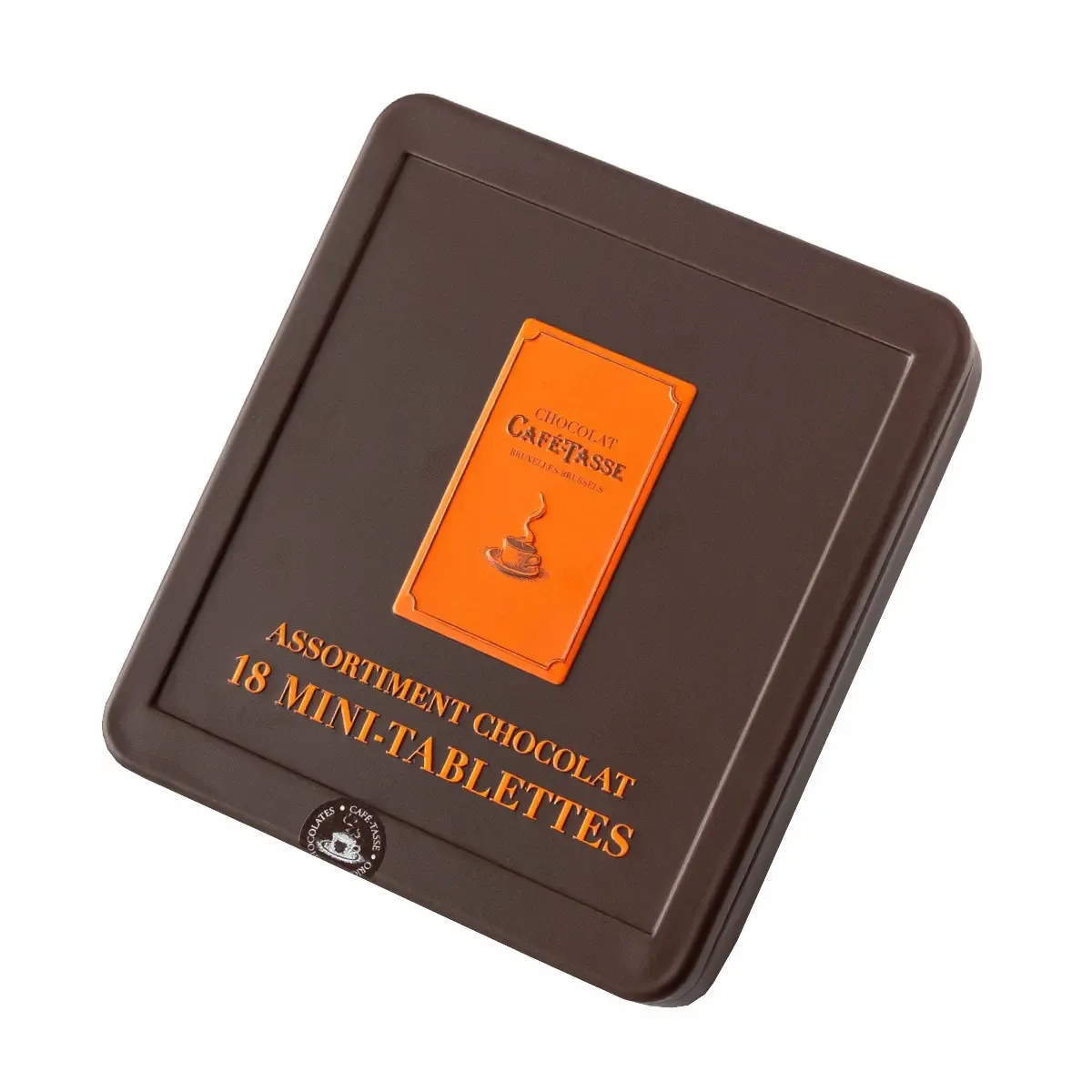 Mini šokoladų rinkinys, 18 vnt., metalinėje dėžutėje CAFÉ-TASSE, 162 g