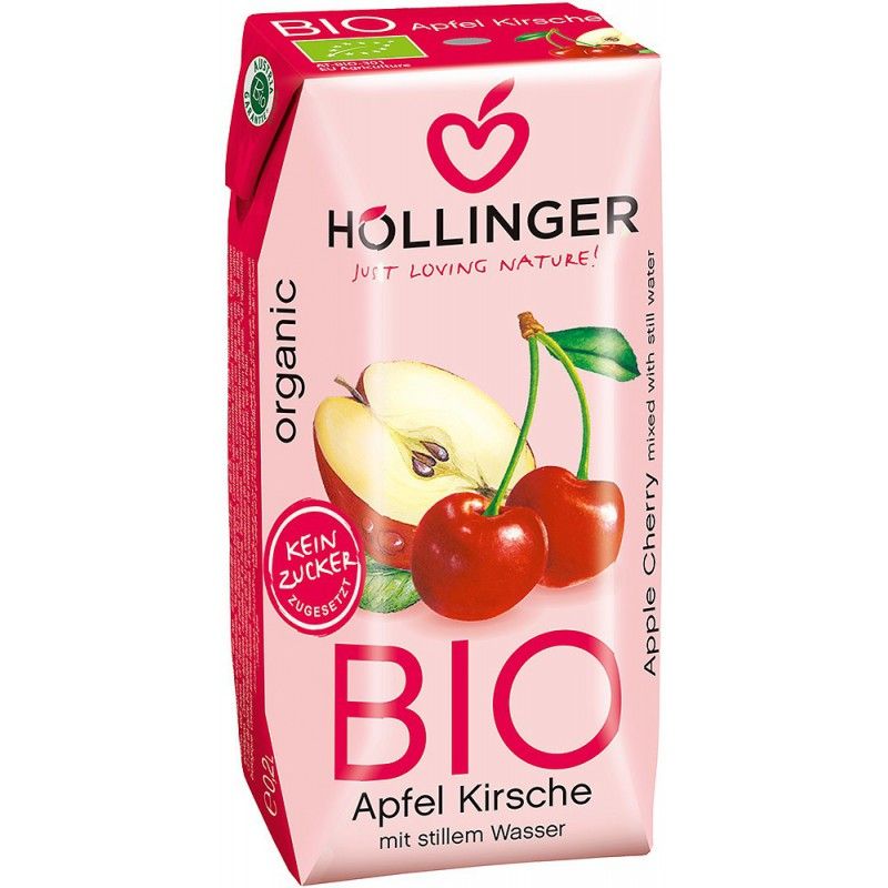 Obuolių ir vyšnių sulčių gėrimas, ekologiškas HÖLLINGER, 200 ml