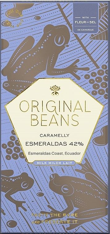 Pieniškas šokoladas 42% su druska ESMERALDAS, ekologiškas ORIGINAL BEANS, 70 g