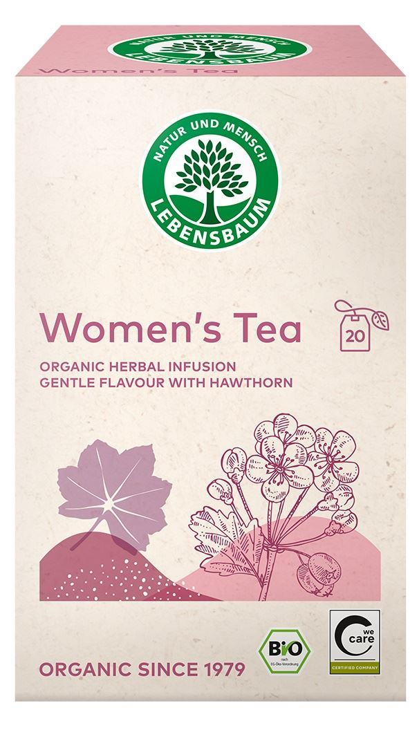 Žolelių arbata su gudobele WOMEN'S TEA, ekologiška LEBENSBAUM, 20 x 2 g (40 g)