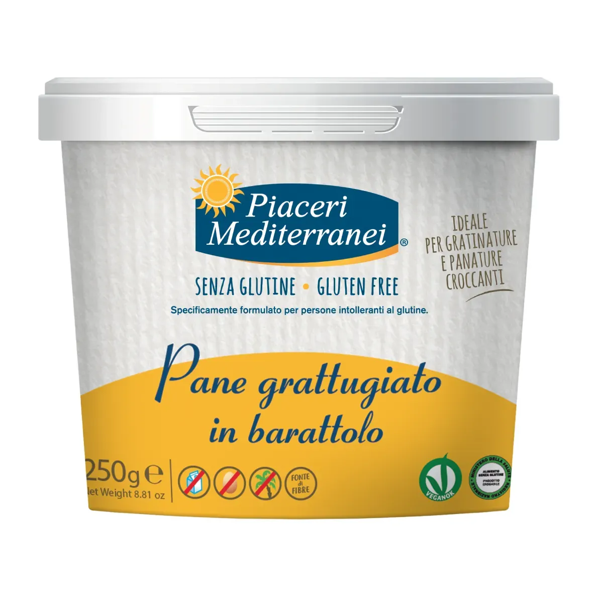 Džiūvėsėliai, be glitimo PIACERI MEDITERRANEI