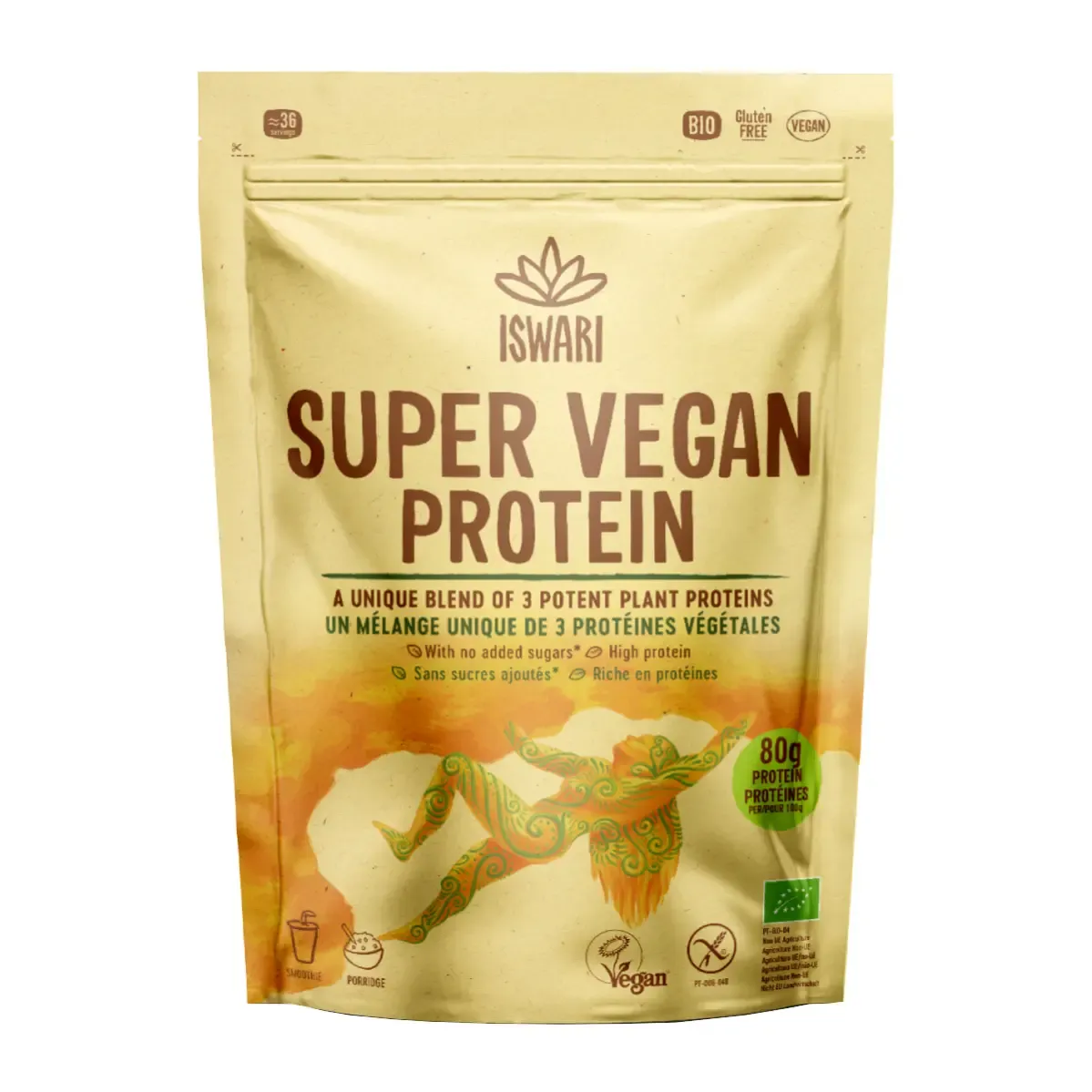 Veganiškas proteinas, ekologiškas ISWARI, 250 g