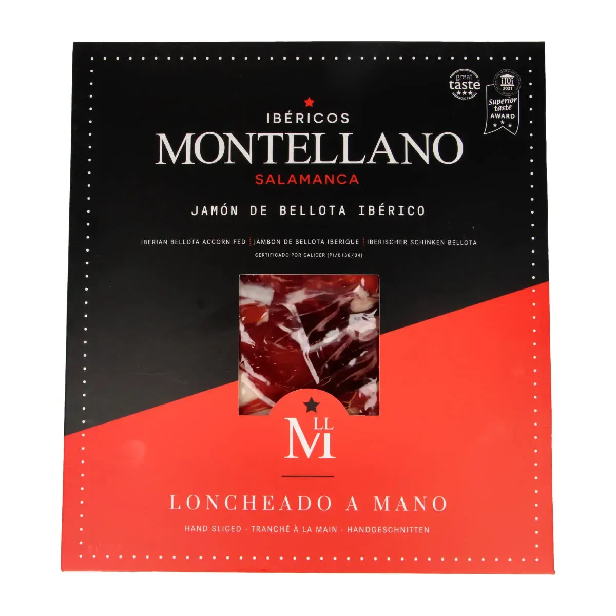 Vytintas kiaulienos kumpis IBERICO DE BELLOTA 50%, pjaustytas rankomis IBERICOS MONTELLANO