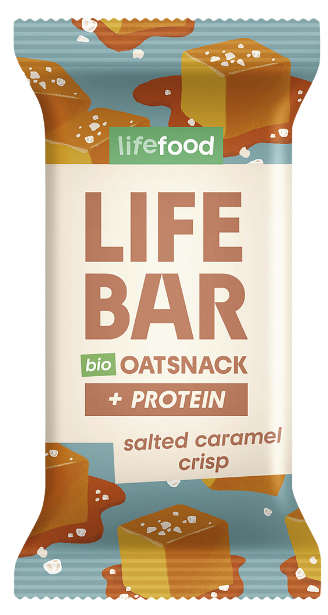 Овсяный батончик с протеином "Соленая Карамель Крисп", органический LIFEFOOD, 40 г