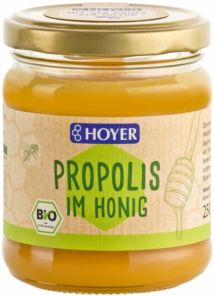Medus su propoliu, ekologiškas HOYER, 250 g